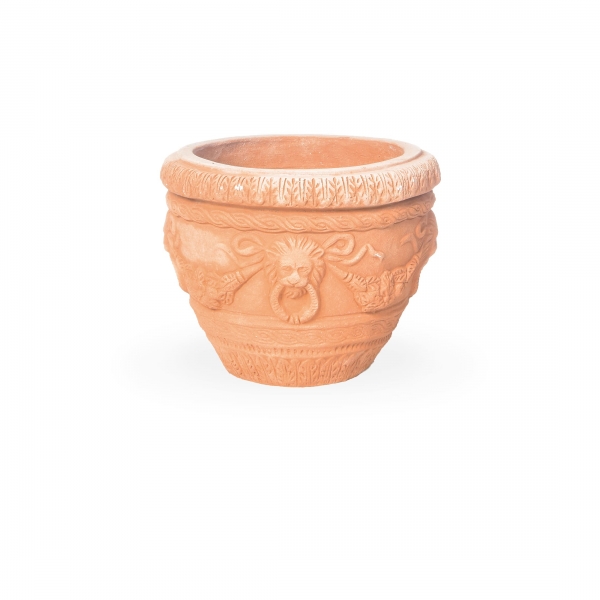 Verzierter Topf mit Löwe - Conchina ornata